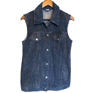 Levi's Dark Blue Denim Sleeveless Jacket Vest